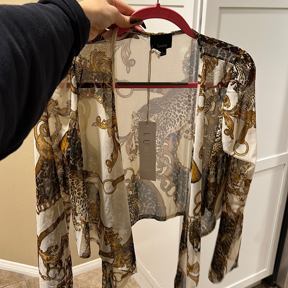 Women’s Chain Detailed Tie Shirt
